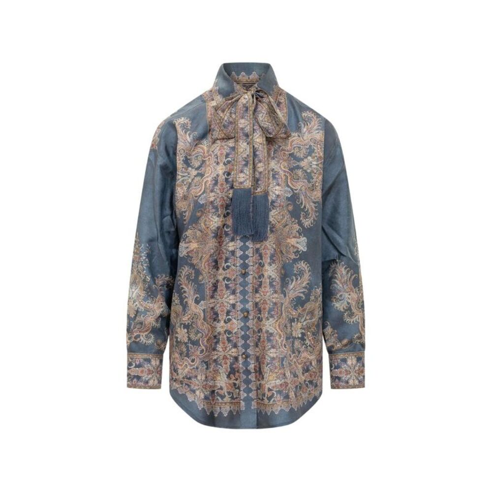 Zimmermann Women Valiant Printed Silk Shirt